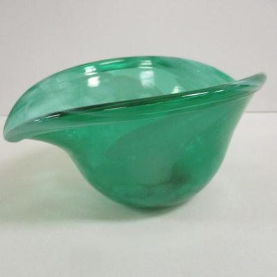 Green Heart Shaped Vase Approx 4" Tall #4