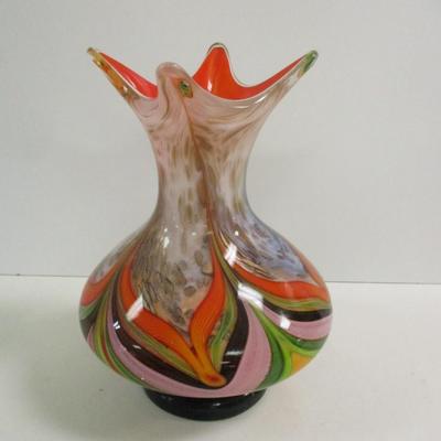 Adventurine Multi-Colored Feathered Pulled Canes Approx 11" Tall #7