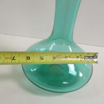 Hand Blown Empoli Made In Italy Blue Glass Decanter Approx 13" Tall #12