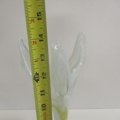 Sooner Ozark Art Glass Hand Blown Glass Tulip Vase Approx 14" Tall #13