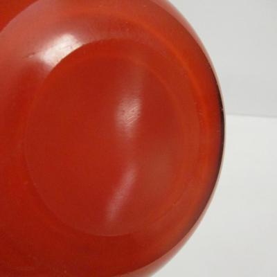Multi-Colored Orange Yellow Glass Vase Approx 8 3/4" Tall #15
