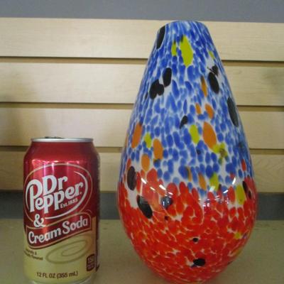 Venini Murano Confetti Vase Approx 9" Tall #16