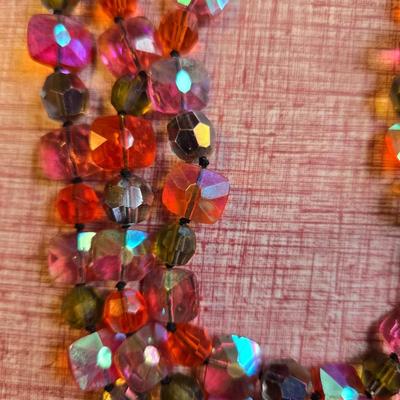 3 strand Glass Necklace