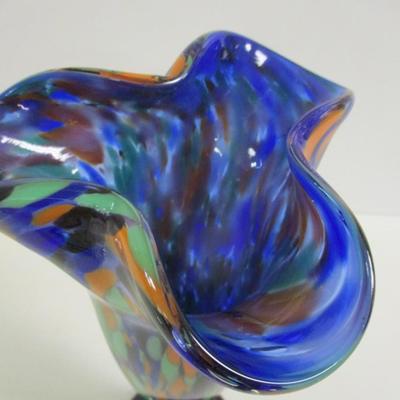 Murano Style Splatter Confetti Vase Approx 11" Tall #19