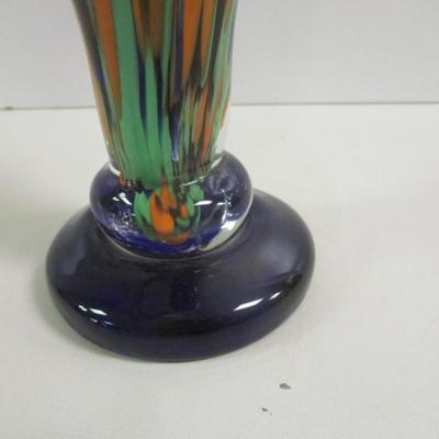 Murano Style Splatter Confetti Vase Approx 11" Tall #19