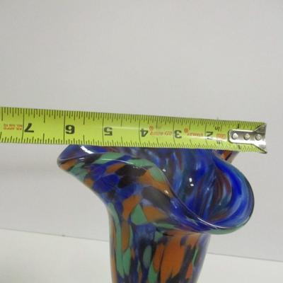 Murano Style Splatter Confetti Vase Approx 11" Tall #19