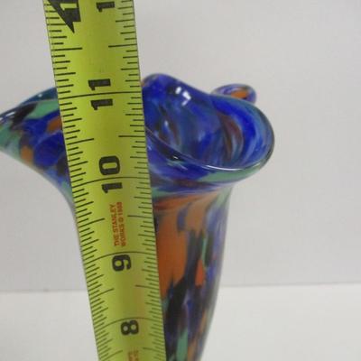Murano Style Splatter Confetti Vase Approx 11" Tall #19
