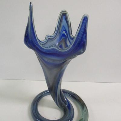 Sooner Ozark Art Glass Hand Blown Vase Approx 11 1/2" Tall #20