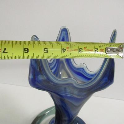 Sooner Ozark Art Glass Hand Blown Vase Approx 11 1/2" Tall #20
