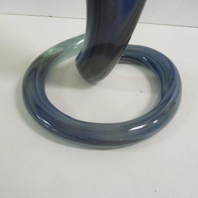 Sooner Ozark Art Glass Hand Blown Vase Approx 11 1/2" Tall #20
