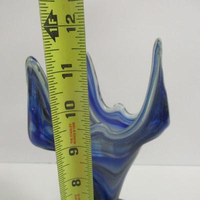 Sooner Ozark Art Glass Hand Blown Vase Approx 11 1/2" Tall #20
