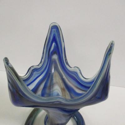 Sooner Ozark Art Glass Hand Blown Vase Approx 11 1/2" Tall #20