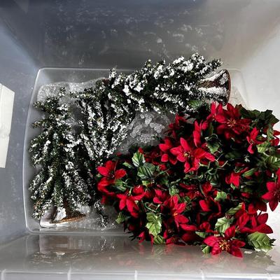 Tub of Christmas decorations