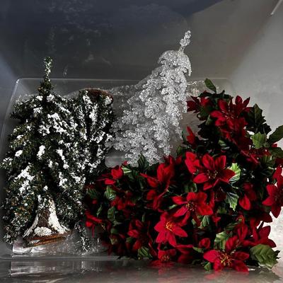 Tub of Christmas decorations