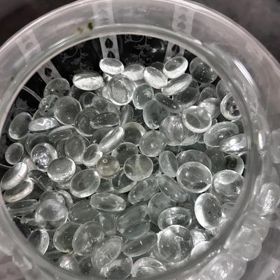 Glass bowl w/ glass beads