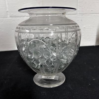 Glass bowl w/ glass beads