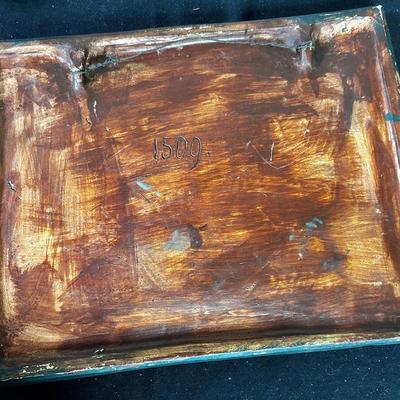 Trent (?) Tile Company antique hearth tile w/stand