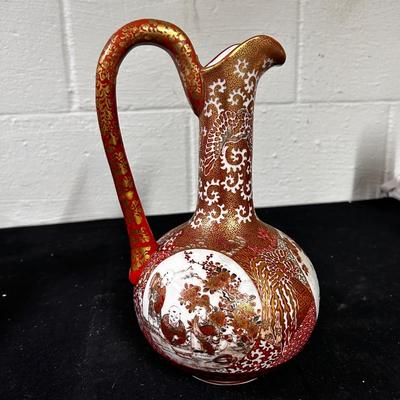 Antique Japanese Kutani porcelain ewer