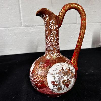 Antique Japanese Kutani porcelain ewer