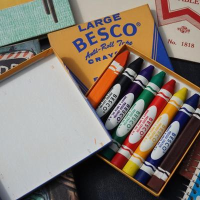 MCM COLLECTIBLE DESK ITEMS SUCH AS A TEACHERS LESSON PLANNER, VINTAGE
