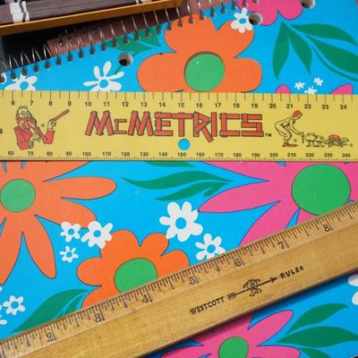 MCM COLLECTIBLE DESK ITEMS SUCH AS A TEACHERS LESSON PLANNER, VINTAGE