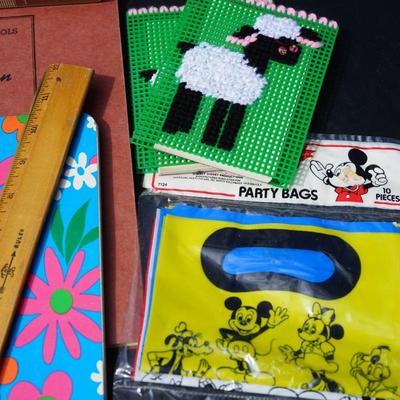 MCM COLLECTIBLE DESK ITEMS SUCH AS A TEACHERS LESSON PLANNER, VINTAGE