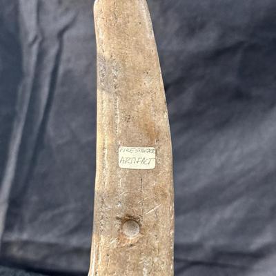 E9-Whale Image on Whale Bone (Scrimshaw)