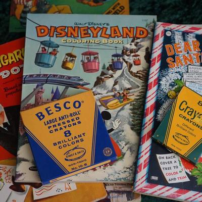 VINTAGE COLORING BOOKS OF POPULAR CHARACTERS/ LESSON BOOKS