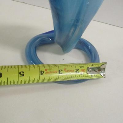 Sooner Ozark Art Glass Hand Blown Vase Approx 10 1/2" Tall #23