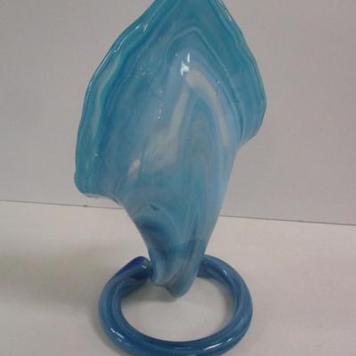 Sooner Ozark Art Glass Hand Blown Vase Approx 10 1/2" Tall #23