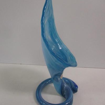 Sooner Ozark Art Glass Hand Blown Vase Approx 10 1/2" Tall #23