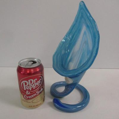 Sooner Ozark Art Glass Hand Blown Vase Approx 10 1/2" Tall #23