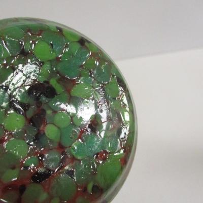 Hand Blown Multi-Colored Vase Approx 7 1/2" Tall #25
