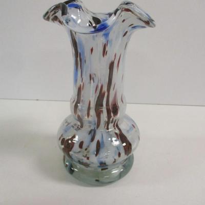 Hand Blown Multi-Color Murano Vase #27
