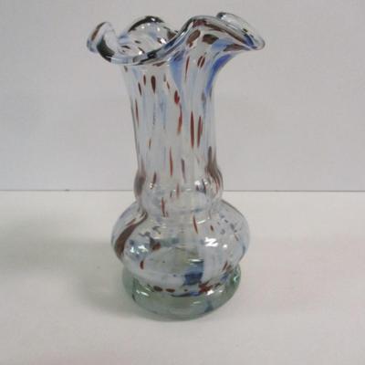 Hand Blown Multi-Color Murano Vase #27