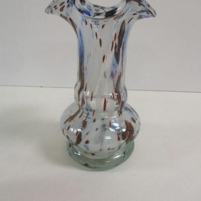 Hand Blown Multi-Color Murano Vase #27