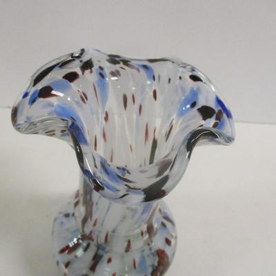 Hand Blown Multi-Color Murano Vase #27