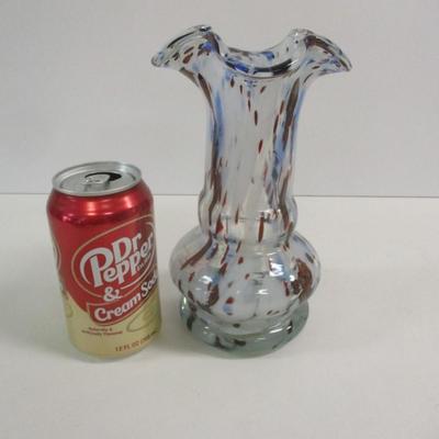 Hand Blown Multi-Color Murano Vase #27