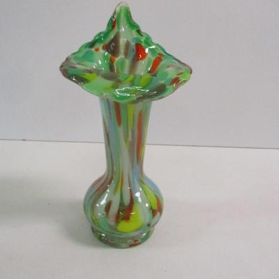 Hand Blown Murano Tulip Vase Approx 8" Tall #28