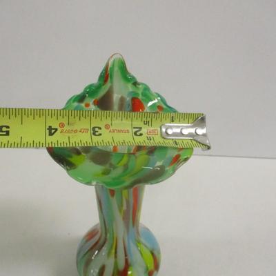 Hand Blown Murano Tulip Vase Approx 8" Tall #28