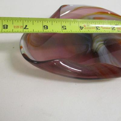 Multi-Colored Art Glass Ashtray #33