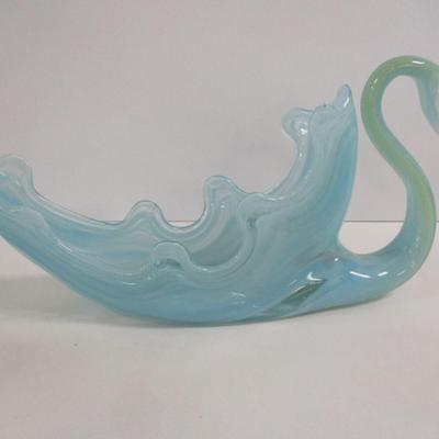 Hand Blown Sooner Glass Swan #35