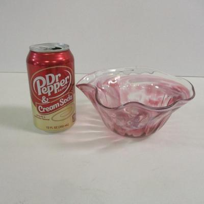 Hand Blown Glass Swirl Bowl #40