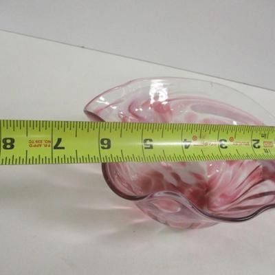 Hand Blown Glass Swirl Bowl #40