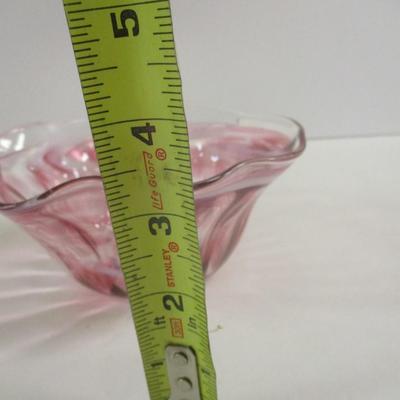 Hand Blown Glass Swirl Bowl #40