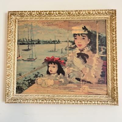 3 Vintage Carved Solid Wood Framed Prints on Board - Suzanne Eisendieck