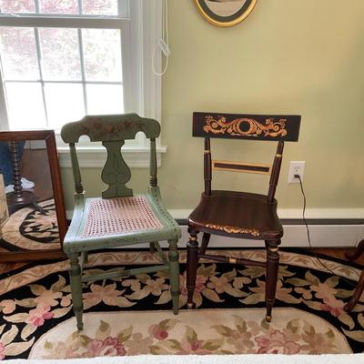 UD754 Two Antique Empire Chairs