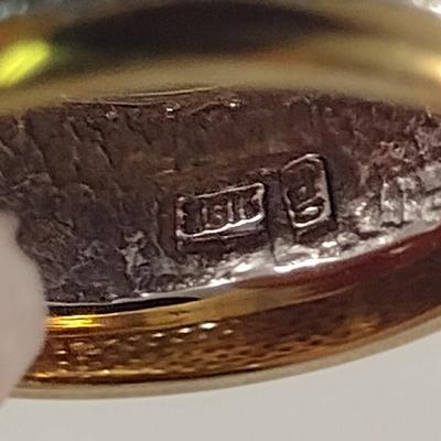 18 Karat Yellow and White Gold Ring- Size 6- Approx Weight 11.0 Grams (#33)