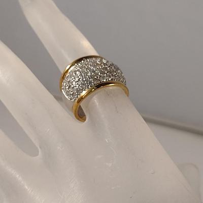 18 Karat Yellow and White Gold Ring- Size 6- Approx Weight 11.0 Grams (#33)