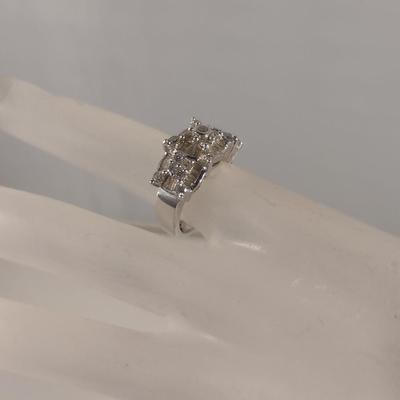 14 Karat White Gold and Diamond Ring- Size 4- Approx Weight 8.3 Grams (#36)